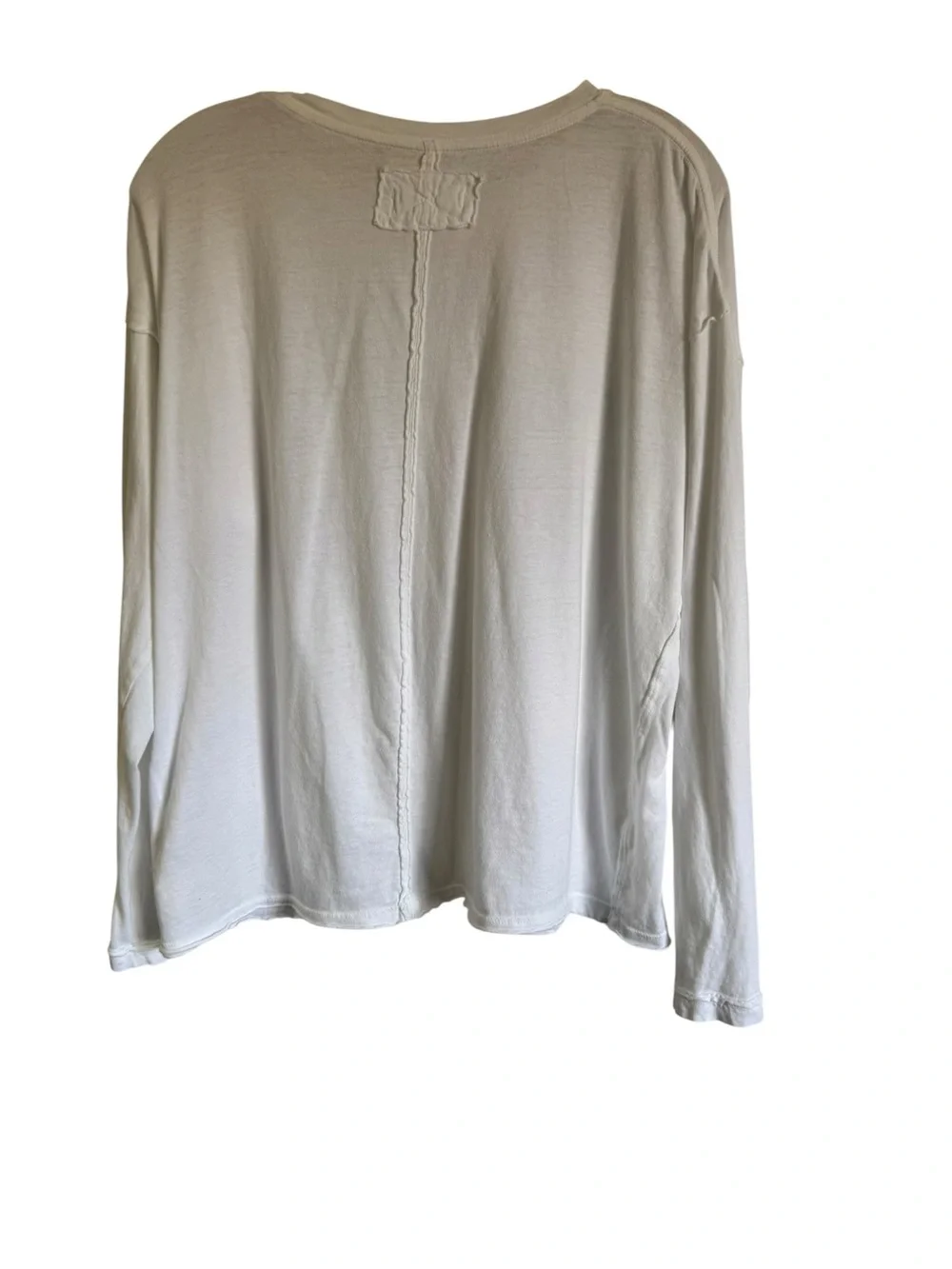 We The Free The Perfect Long-Sleeve Tee Shirt White 100% Cotton Oversized Sz XS